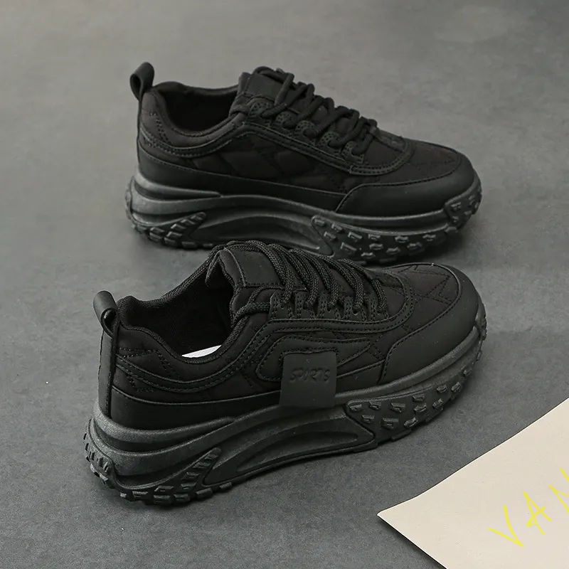 Women's Fashion Casual Platform Sneaker - Black