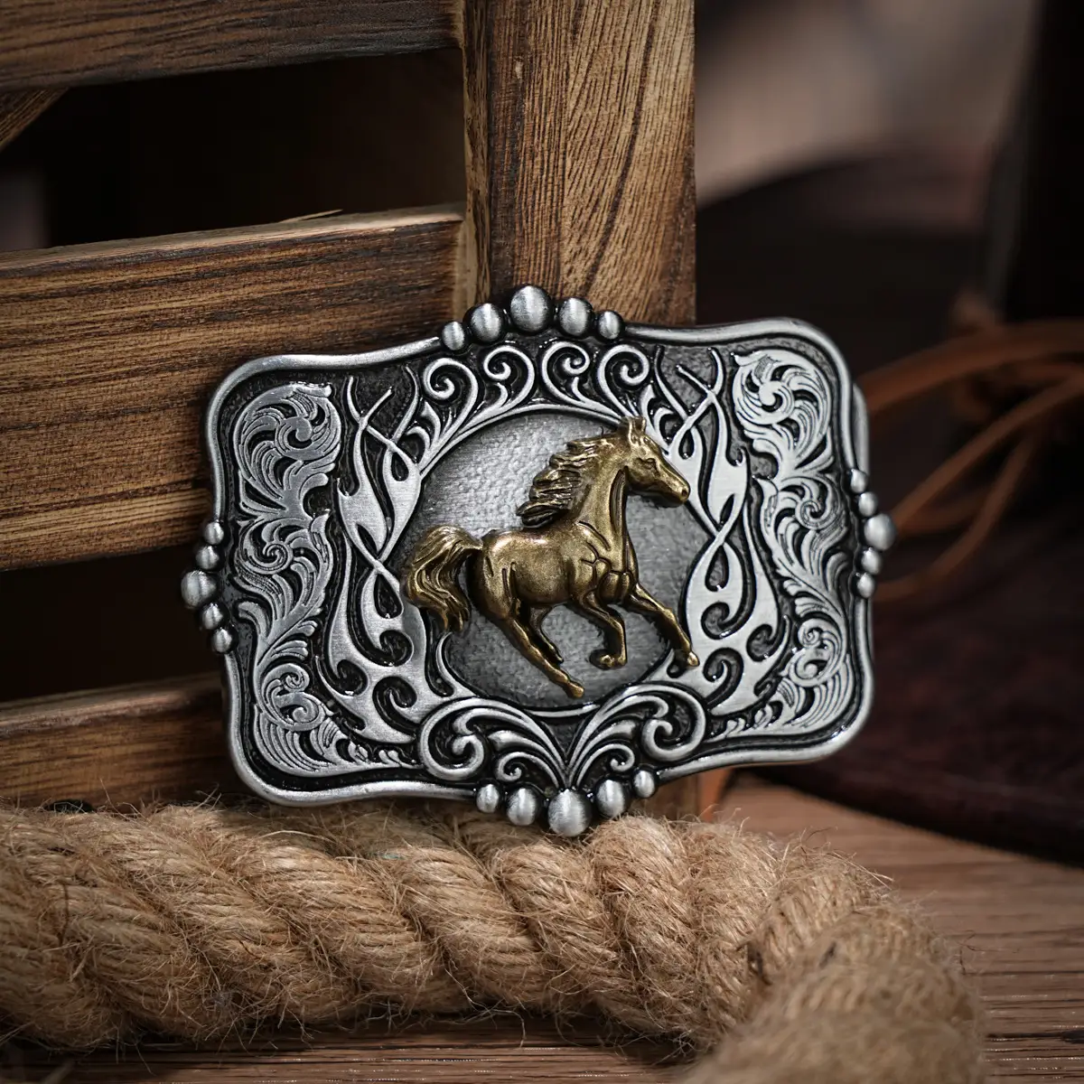 Men's Retro Tough Guy Punk Denim Belt Buckle