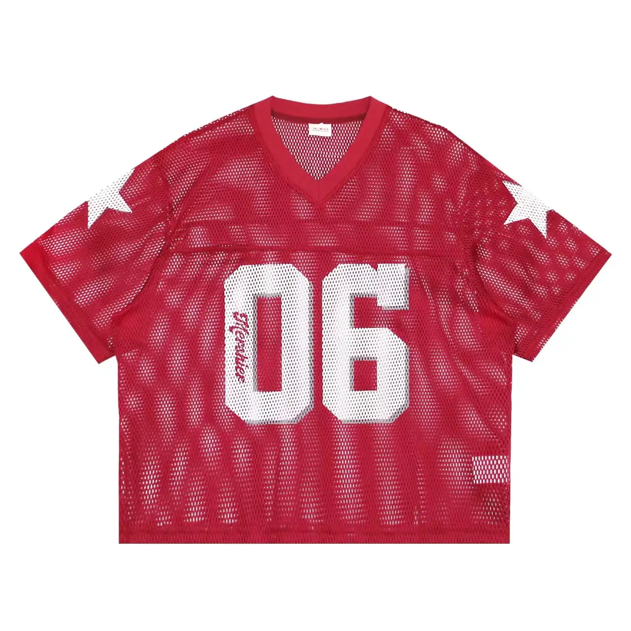 Mesh Style For Sports 06 Jersey Vintage Print Short Sleeves T-shirt