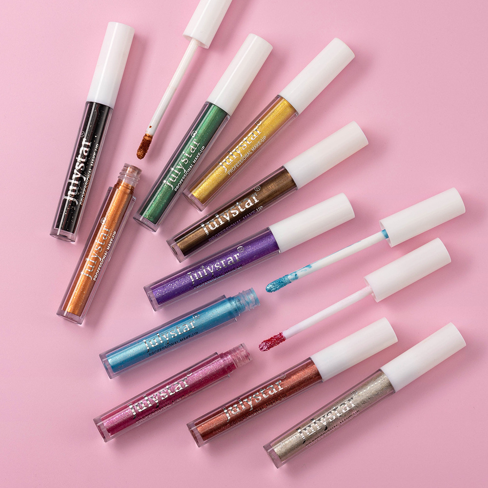 Eye Makeup Ten Colors Thin And Glittering Brightening Liquid Eye Shadow
