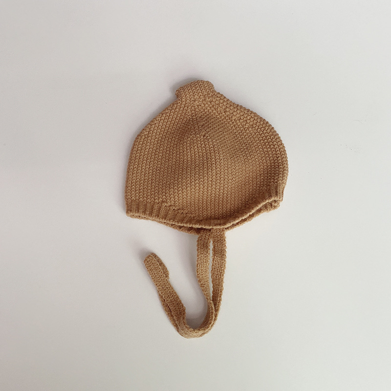 Autumn Winter Korean-style Solid-color Baby Hat With Pacifier-shaped Tip - Image 1