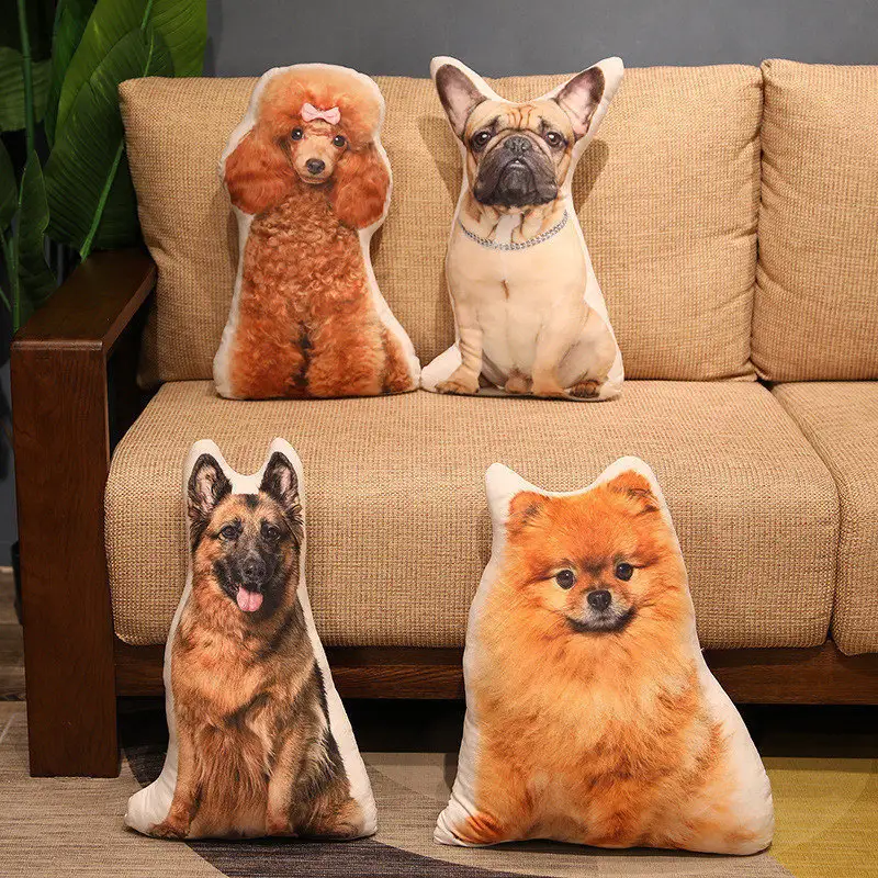 Simulation Kitty Pillow Plush Toy Poodle Pomeranian Sleeping Soothing Puppet Doll
