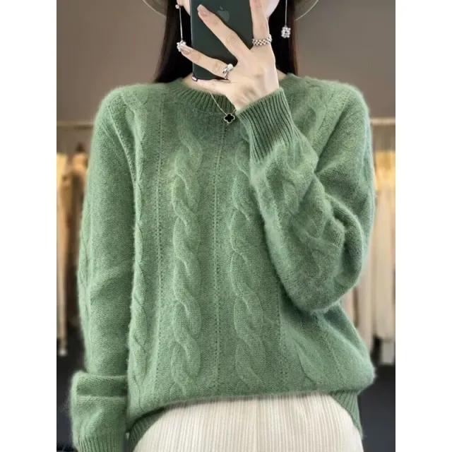 Pullover Cashmere Knitted Underwear Top Mint - Shop at LoveMi