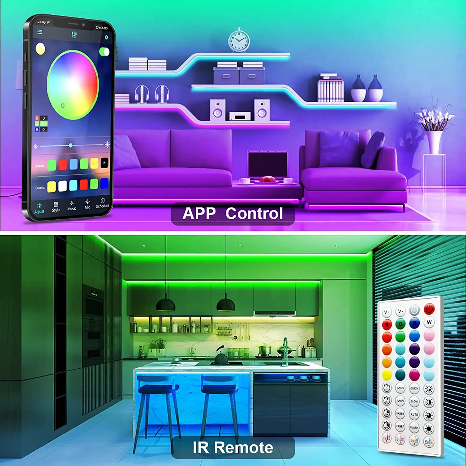 RGB Music Bluetooth Intelligent Low-voltage LED Light