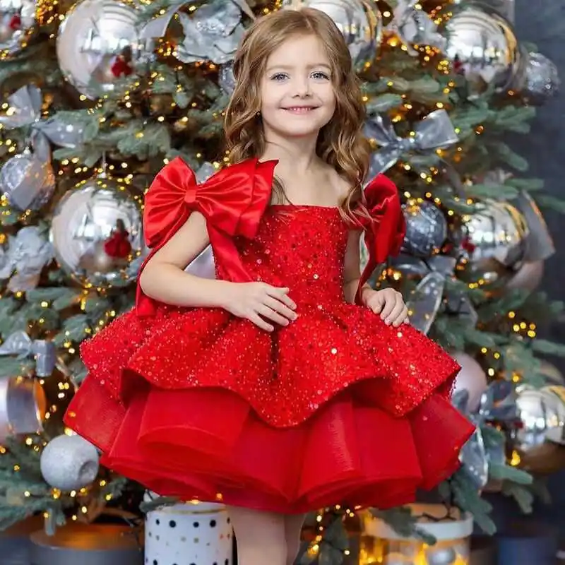 Girl's Princess Dress Red Tulle Tutu Skirt