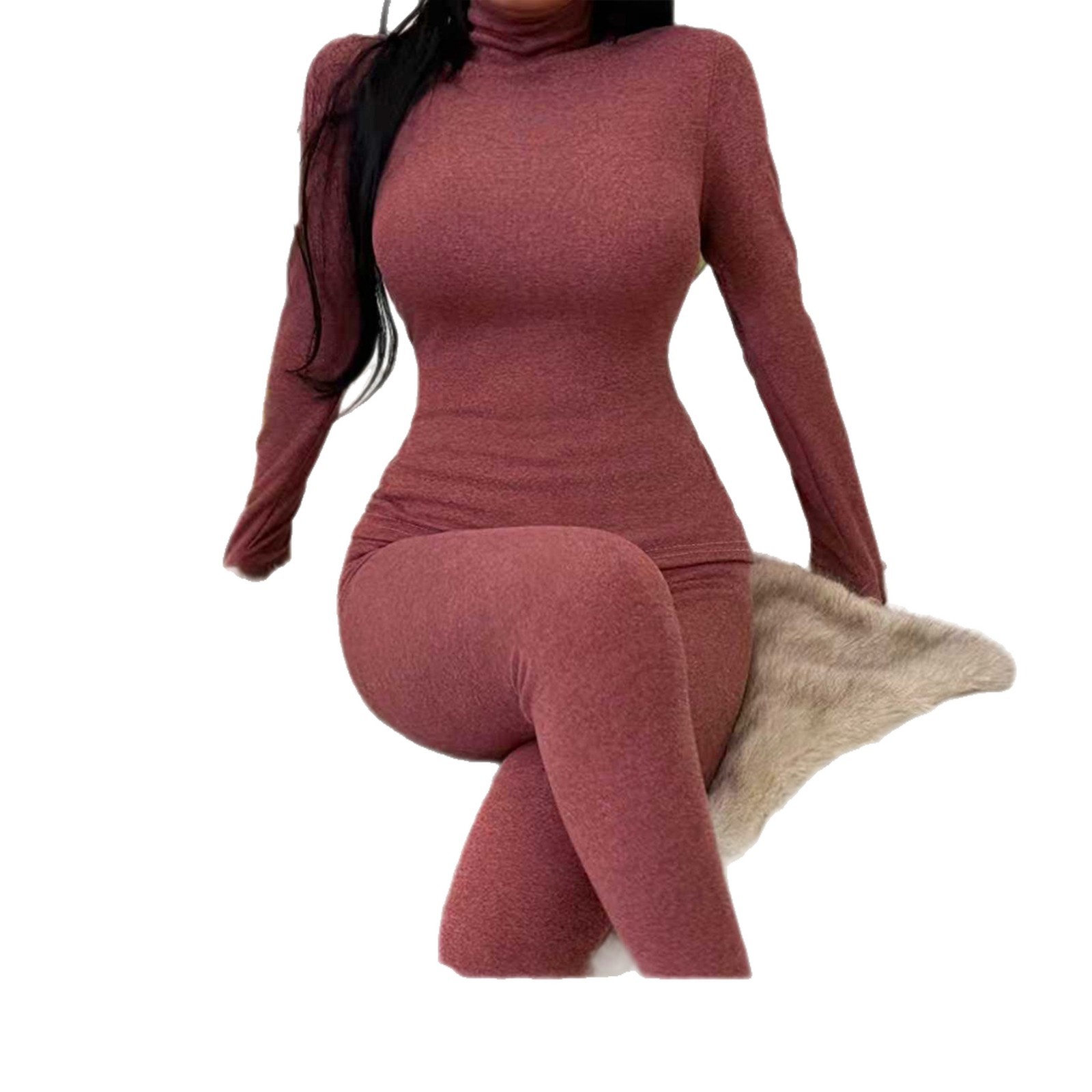 Shapewear Base-layer Autumn Top And Pants Two-piece Set 5