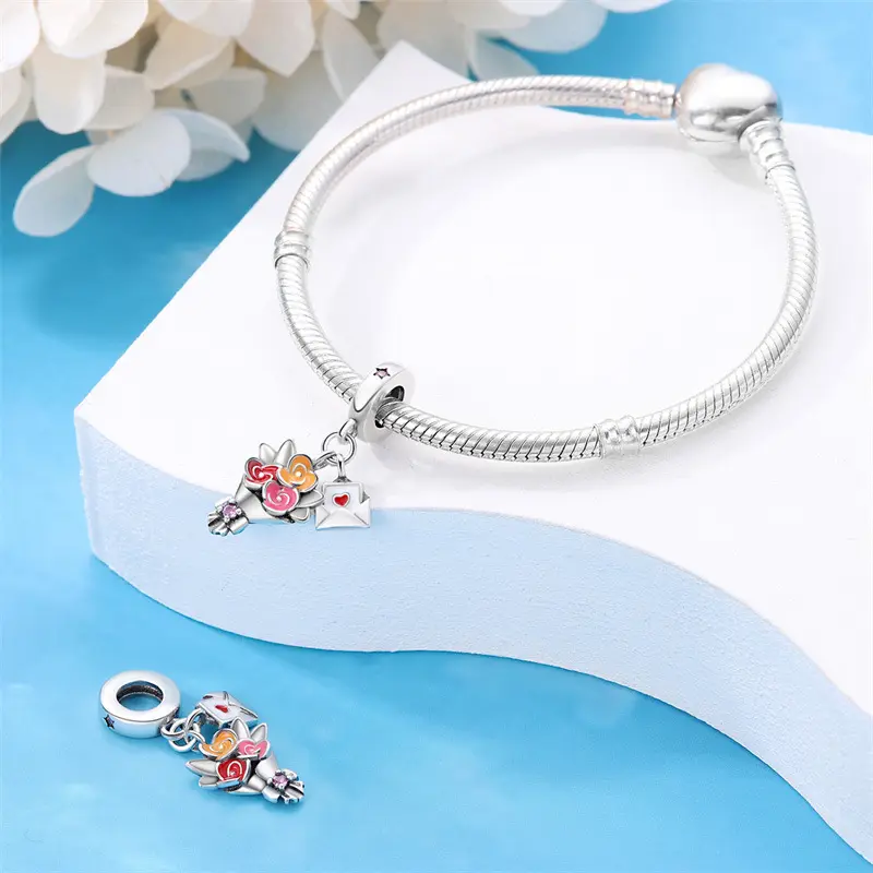 Hot Copper Silver-Plated Romantic Date DIY Beaded