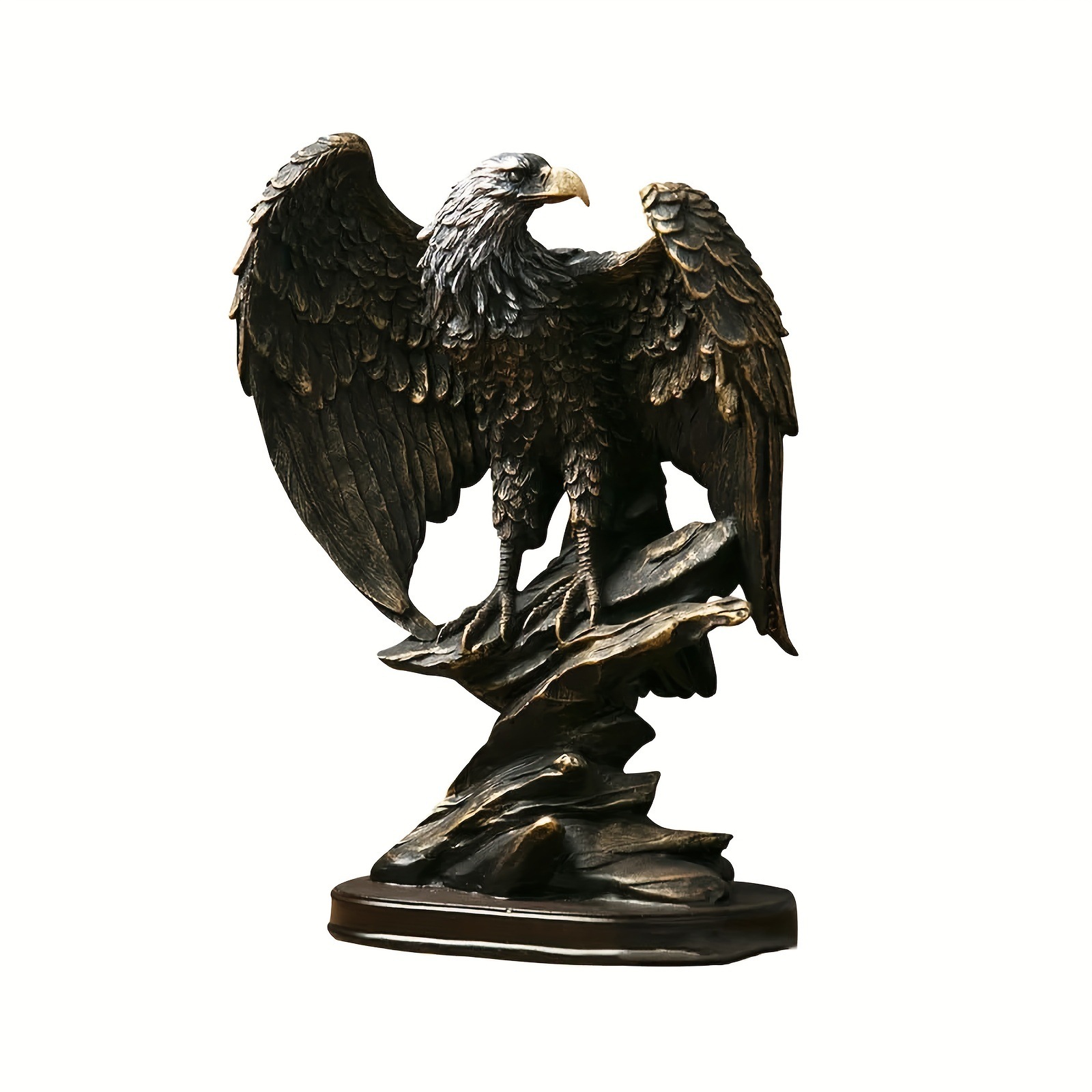 Aigle sculpté résine – vue d'ensemble