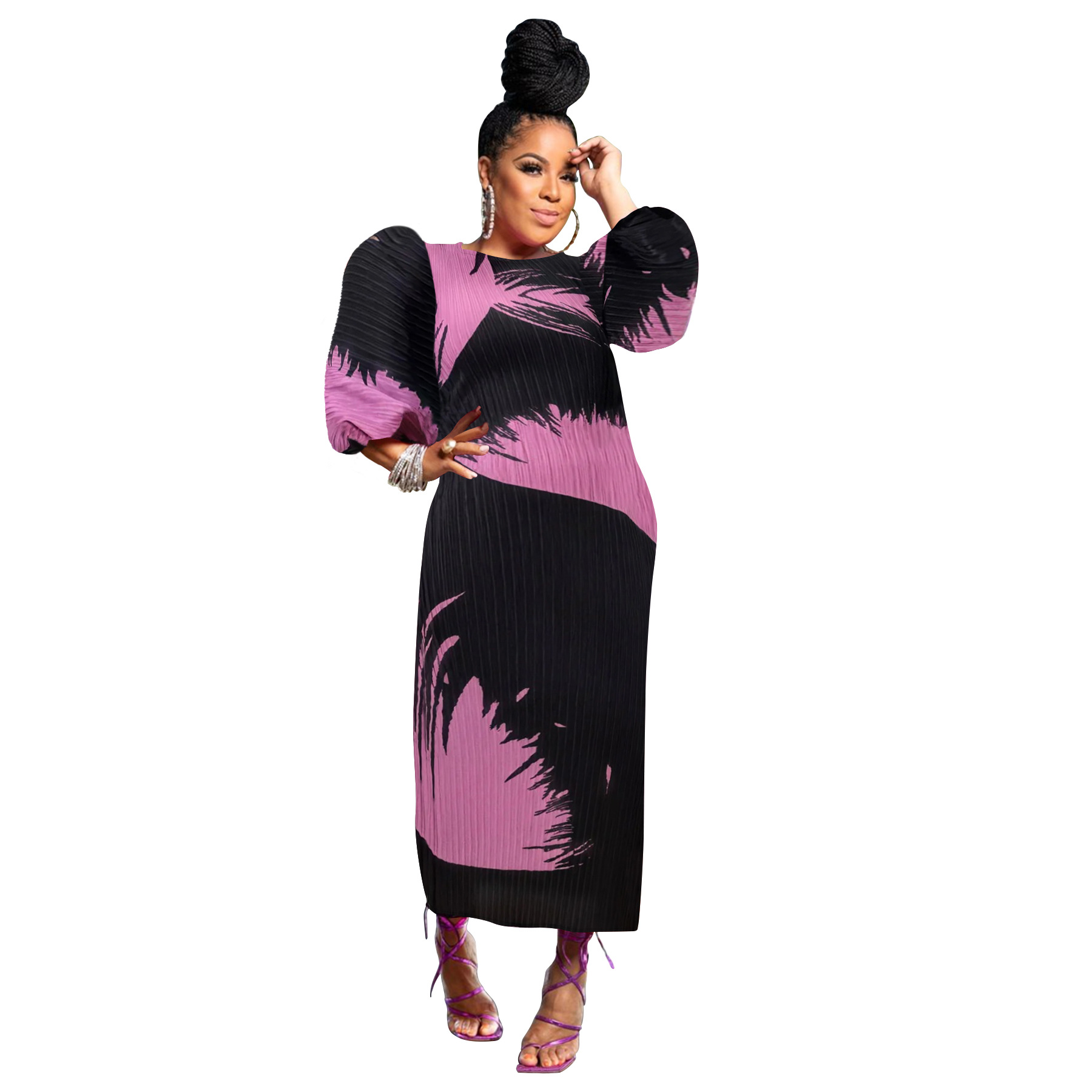 Pleated Hooded Dress, picture 9 of 10