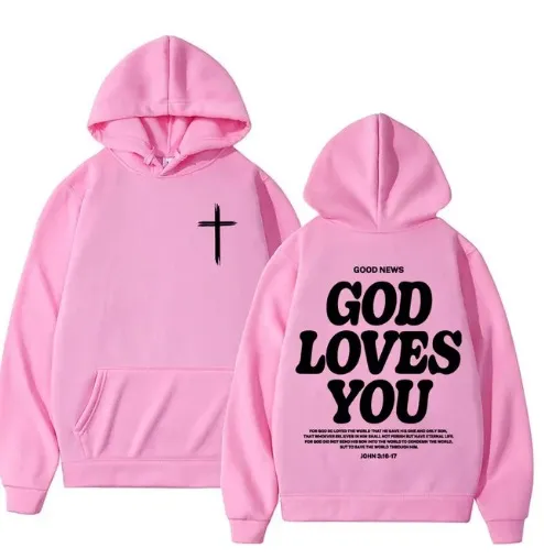 Student Loose Hooded Sweater Fashion Pink - Shop at LoveMi