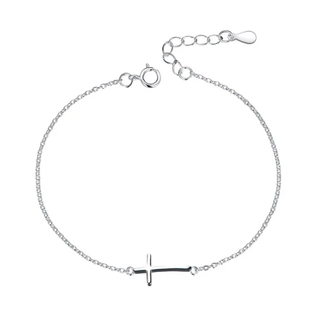 Fashion Personality Cross Bracelet For Women D060 White Gold Color - Shop at LoveMi