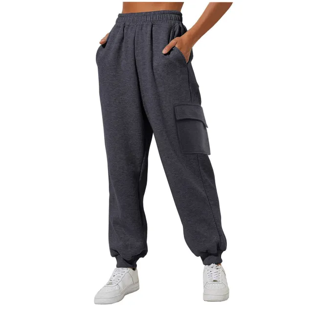 Women's High Waist Loose Sports Comfortable High Waist Velvet Padded Sweatpants 7 Style - Shop at LoveMi