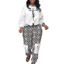 White With Printed Pattern