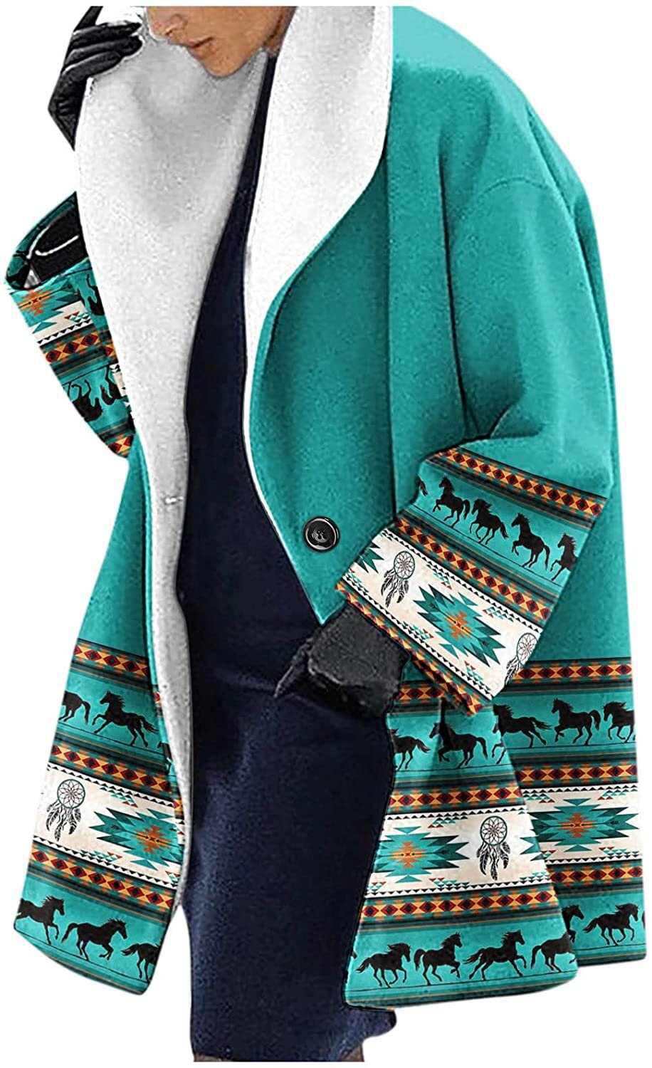 Mid-length Fall And Winter Lapels Loose Casual Hooded Coat - Image 4