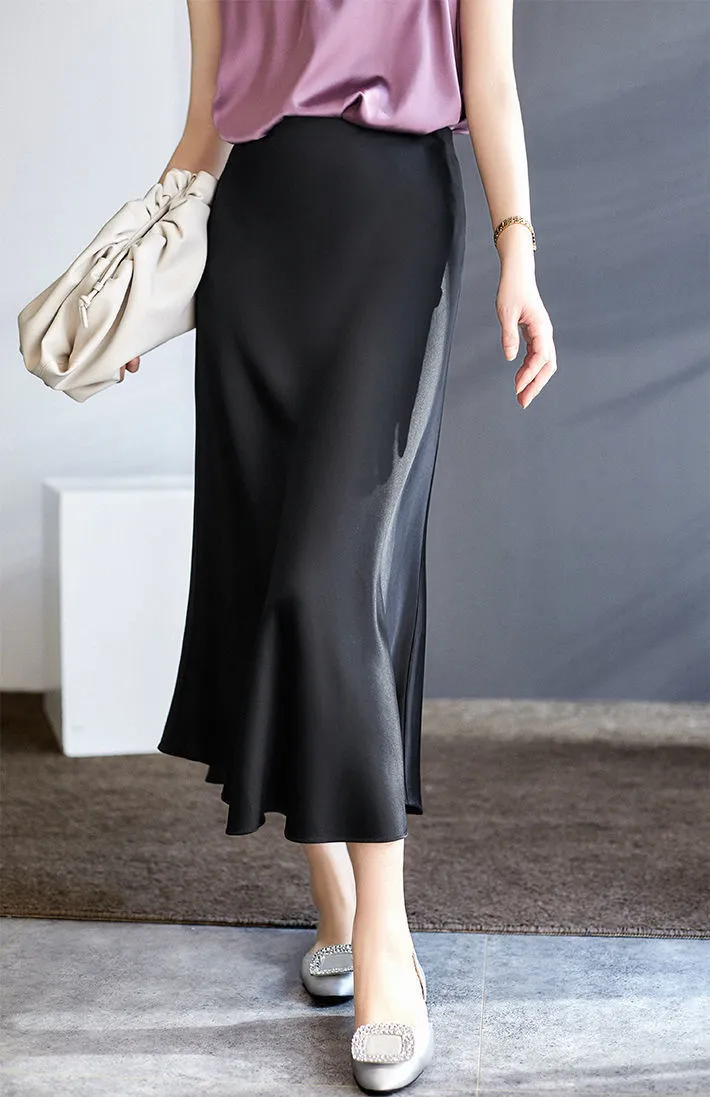 Cold Style French Style Solid Colour Skirt Women's Clothing - Black