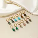 Waterdrop-shaped Natural Stone Earrings For Women view 9