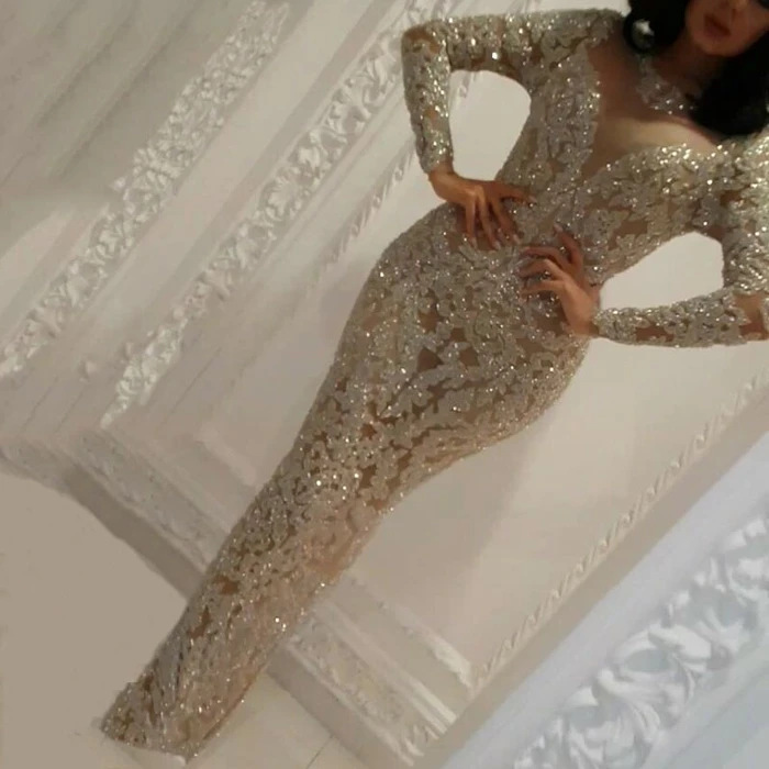Women's Long-sleeved Gilding Sexy Slim Dress