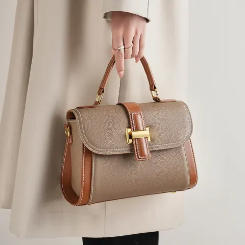Women's Versatile Leather Fashionable Handbag