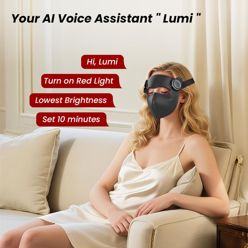 LED Red Blue And Infrared Light Beauty Device Mask With English Voice Function - Image 1