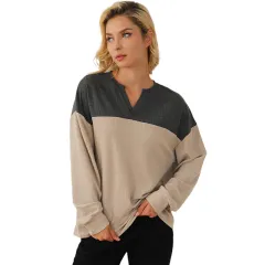 Autumn And Winter Long Sleeve V-neck Pullover European And American Sweater - Picture Colour-M - View 1