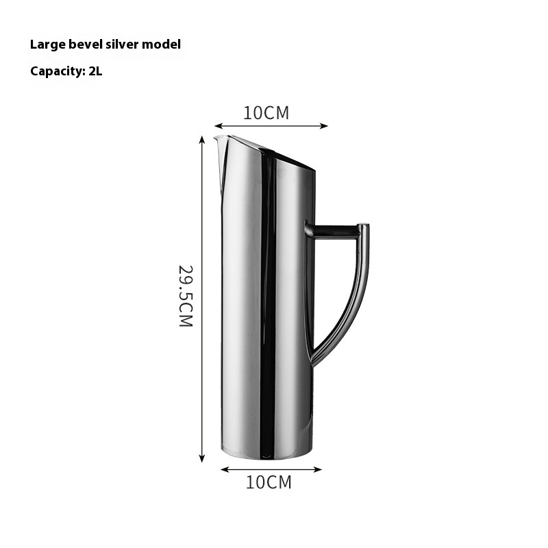 Large 2L Bevel Silver