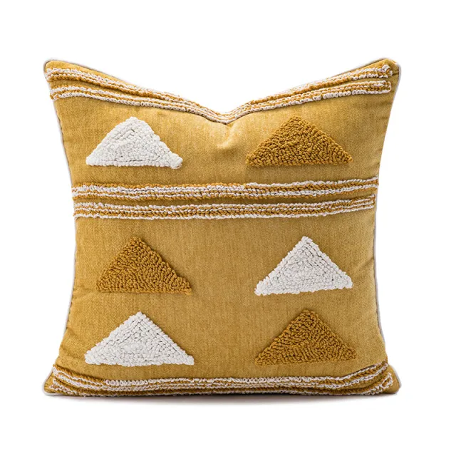 Home Cushion American Geometric Tufted Loop Pillow Sofa Living Room And Bedside Throw Pillowcase Waist Pillow Loop Velvet Simple Warm - Shop at LoveMi