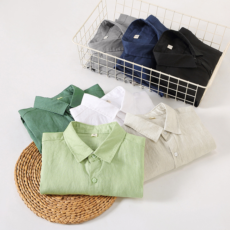 Loose-Fit Linen Long-Sleeve Shirt, picture 8 of 8