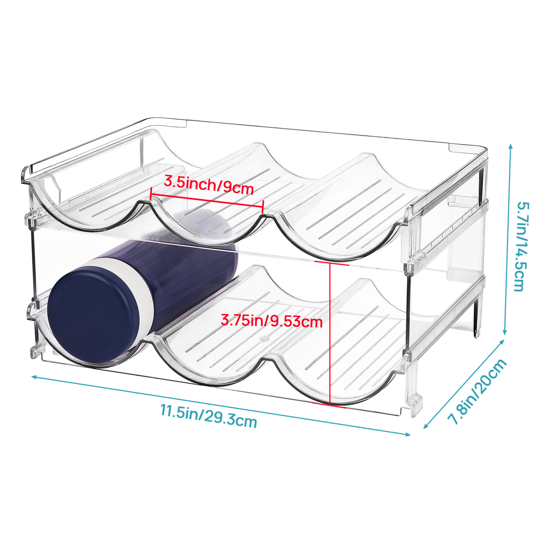 Title 17, Transparent Removable Water Bottle Storage Rack