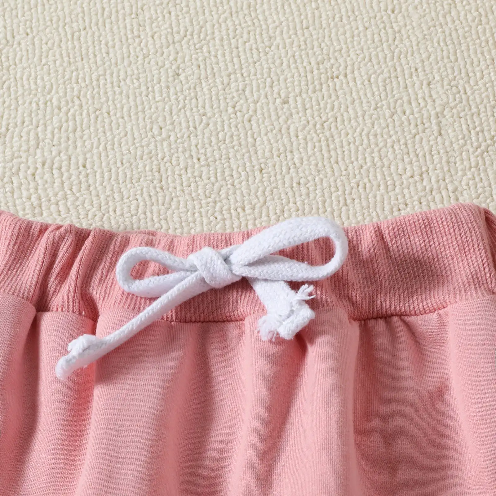 Printed Short-sleeved Top Solid Color Shorts Summer Two-piece Set
