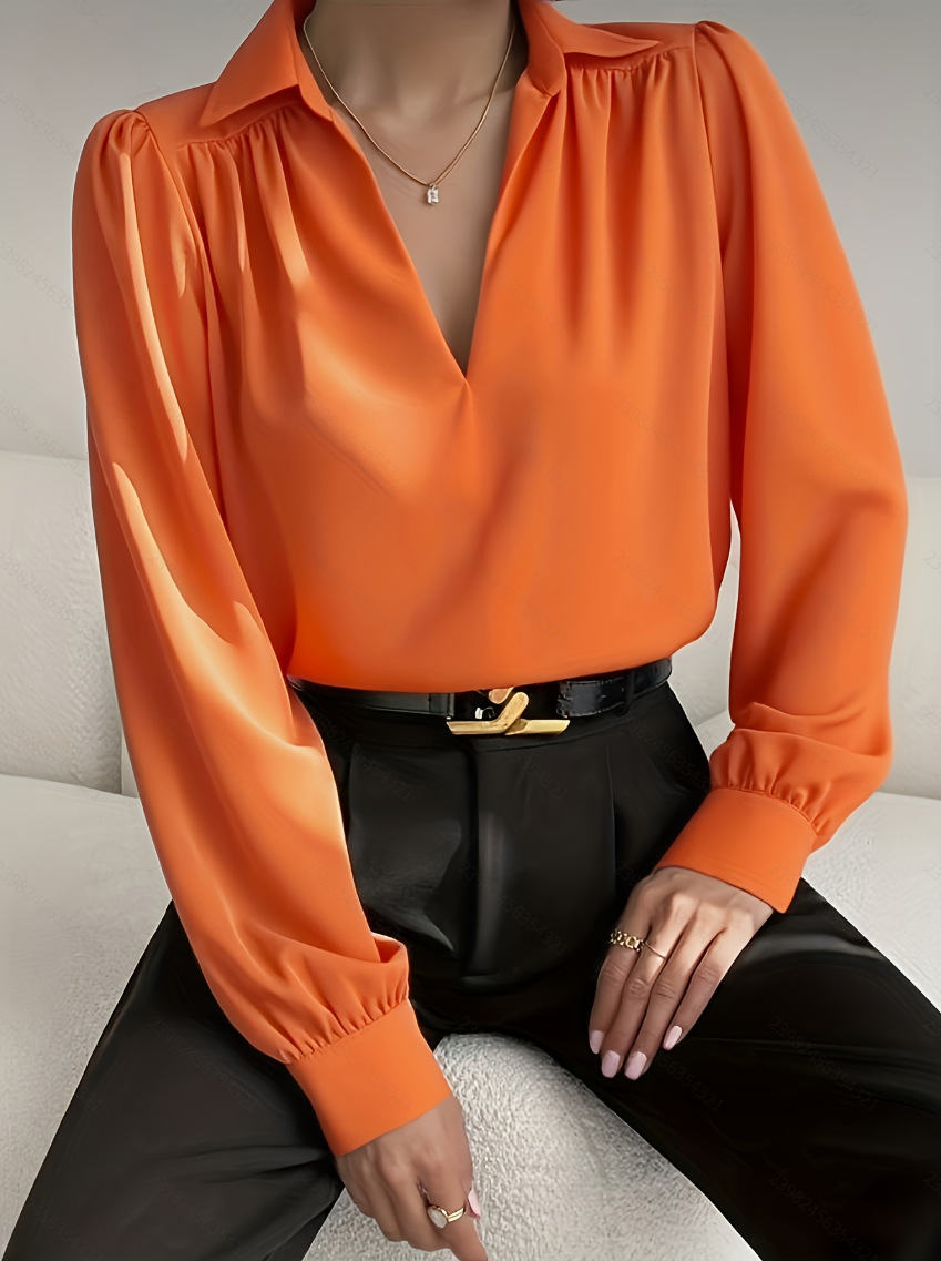 Satin Pleated Long Sleeve Top 16 f2ef8518 db8b 447f 88c4 8231a0af4d60