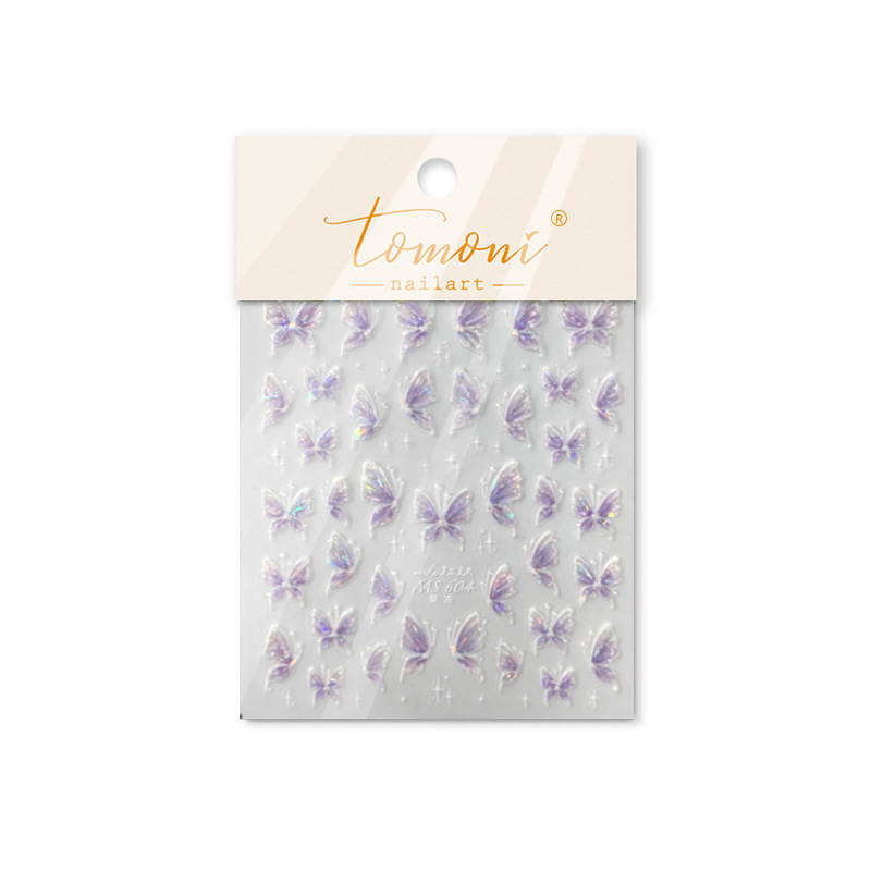 Jelly Manicure Streamer Rose Butterfly Decorative Sticker 8