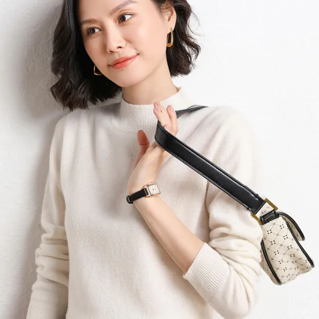 Half Turtleneck Women's Knitted Warm Bottoming Sweater White - Shop at LoveMi