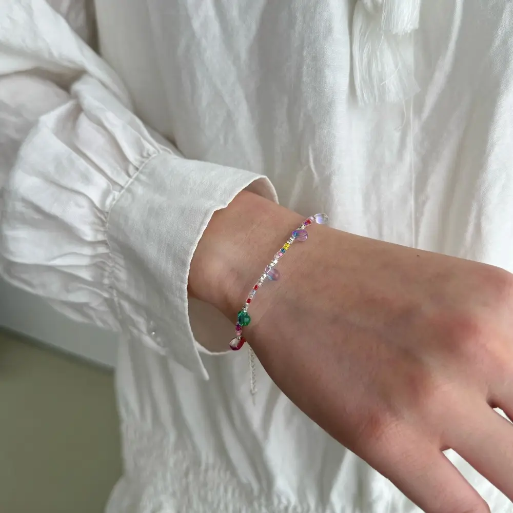 S925 Sterling Silver Bracelet Female Bulb Color