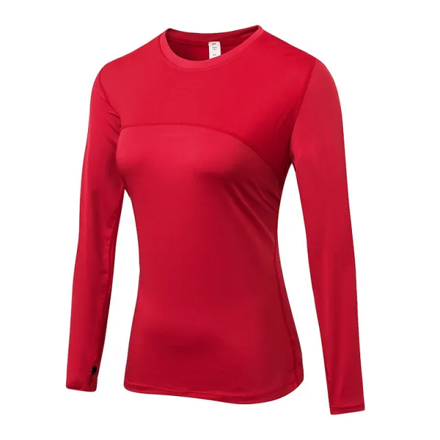 Women's Tight PRO Fitness Running Yoga Sports T shirt Red - Shop at LoveMi