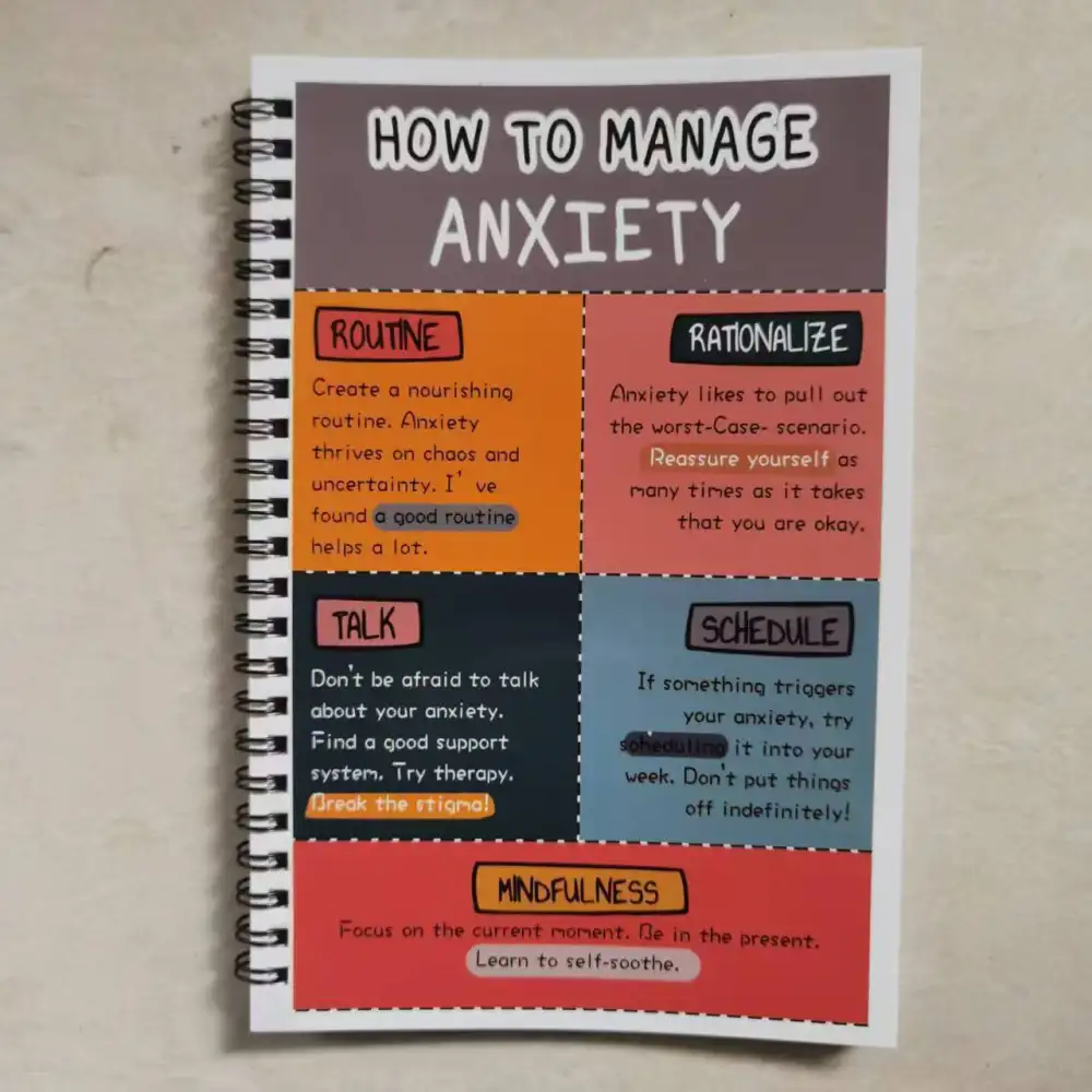 Mood Notebook Management Anxiety Diary