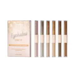 Double-headed Liquid Eye Shadow Shimmer Matte Thin And Glittering - Q2332 6Pcs - View 1