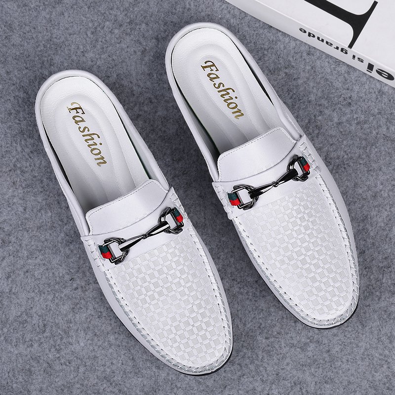 Title 1, Pantofole metà slip-on in pelle da uomo