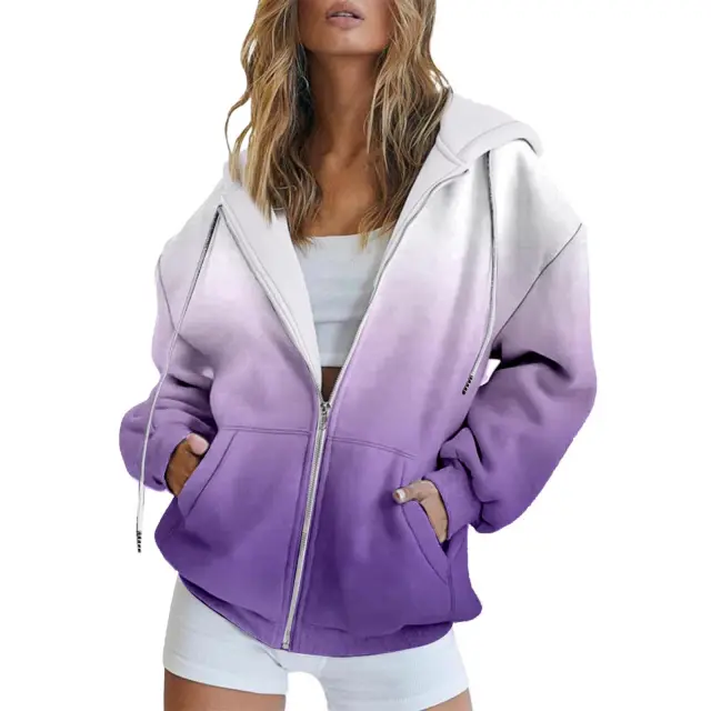 Casual Zipper Hoodie Women's Sweater Wy03 Gg46 - Shop at LoveMi
