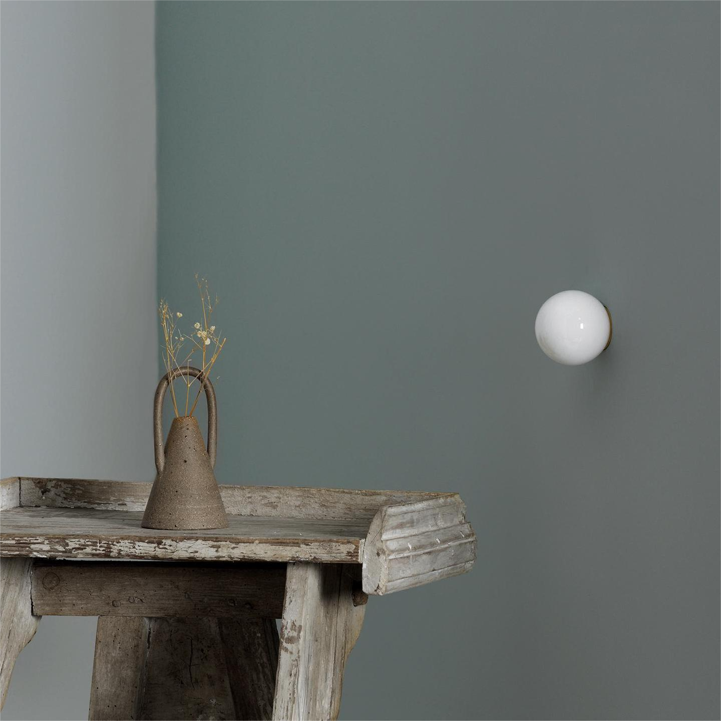 Spanish Onyx Wall Sconc  Round Globe Lamp Vintage Chinese Wabi-Sabi Style
