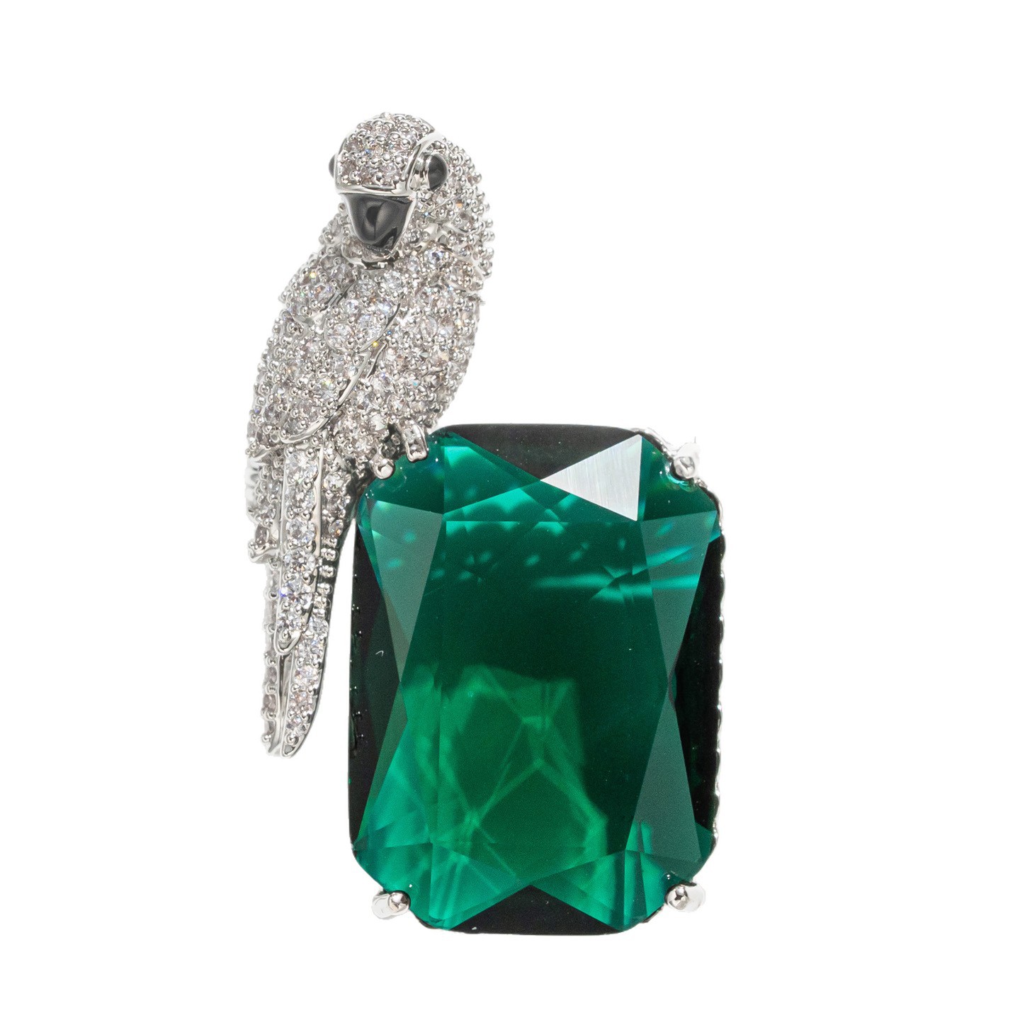 Crystal Parrot Brooch, picture 2 of 4