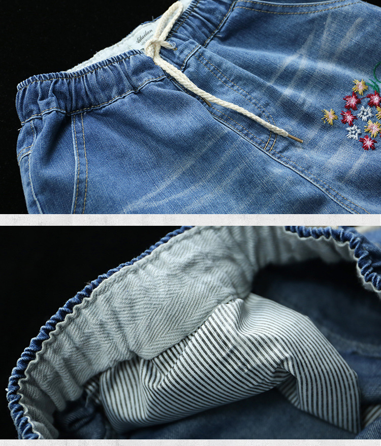 Title 6, Jeans donna taglie forti, blu chiaro, ricamati ...