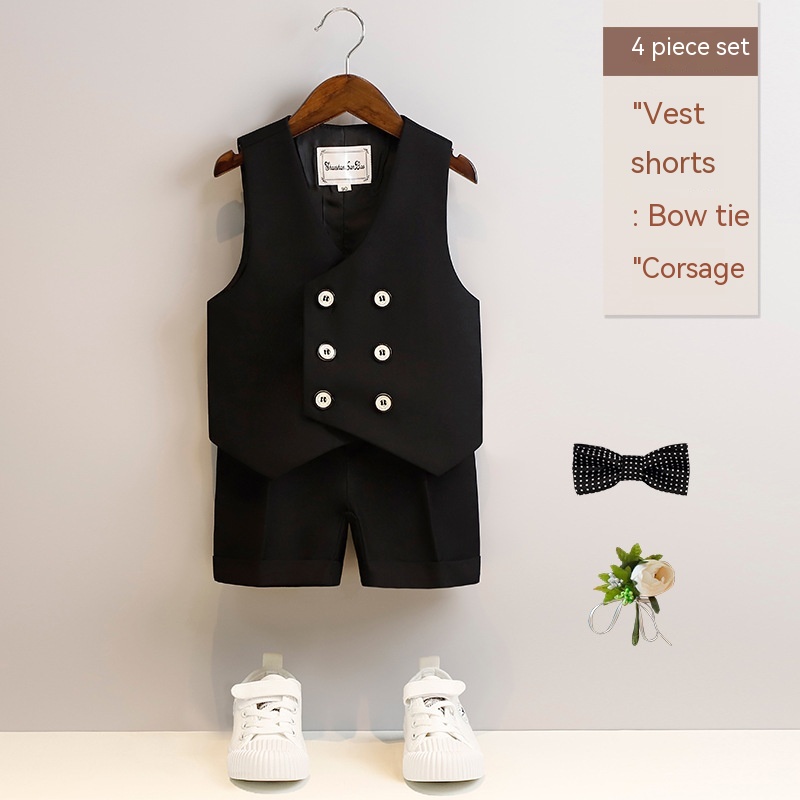 Boys Spring And Summer Short Sleeve Vest Suit - Image 6