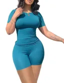 Peacock Blue Short
