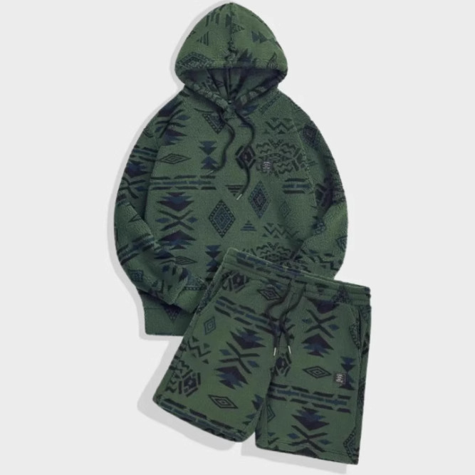 $18.52 Men's Casual Sweatshirt Long Sleeve Shorts Suit