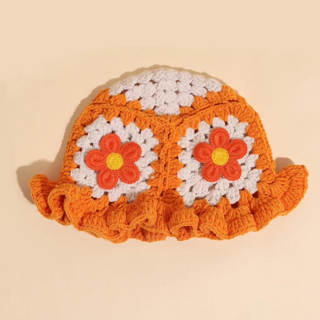 Hand-woven Fisherman Hat Autumn And Winter - Orange Cap