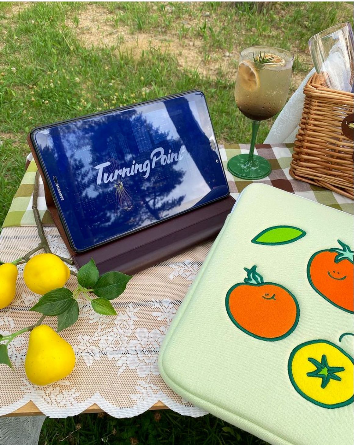 Embroidered Tomato Tablet Inner Bag Notebook - Image 16