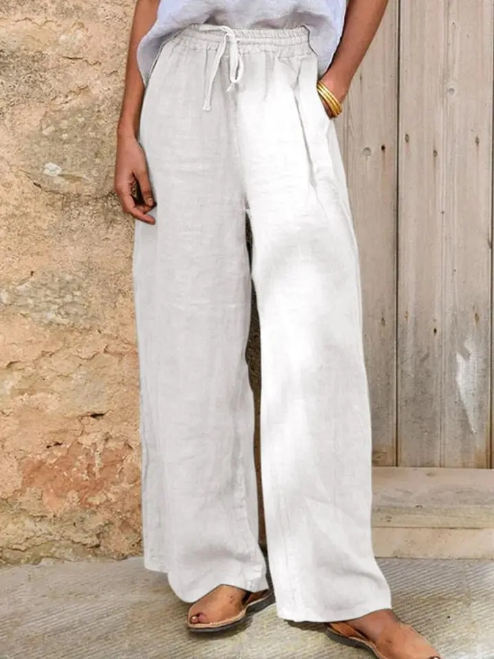 Casual Loose-fit Solid-color Drawstring Pants — foto 2