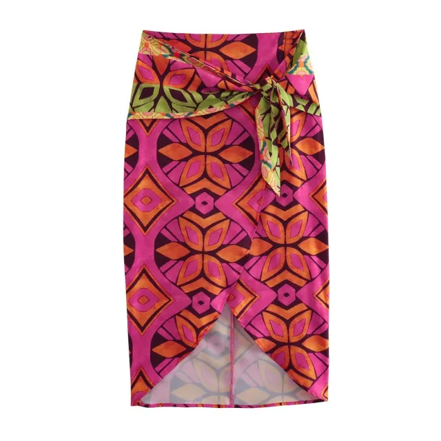 Summer Women's Asymmetric Printed Top Skirt 2640 Skirt - Shop at LoveMi