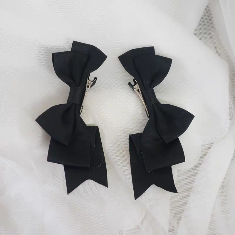Adorable Bow Barrettes Cute Advanced Sweet Double Hair Accessory For Ponytail 6