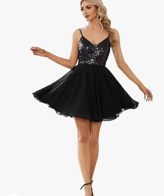 Womens Stylish Sequin Toast Dress Black - Shop at LoveMi